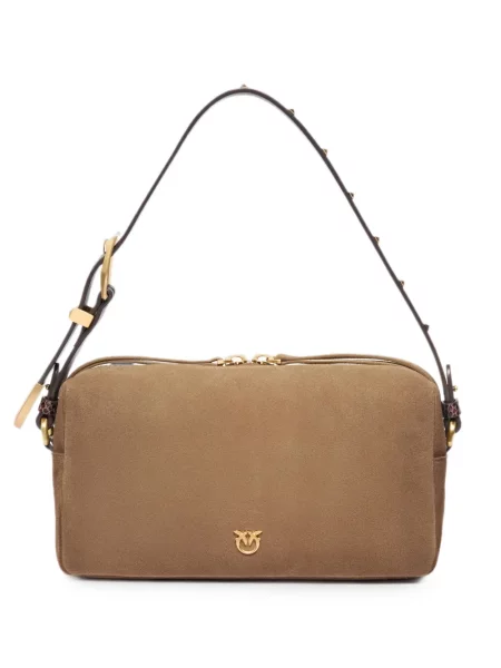 Geanta crossbody Pinko din piele de căprioară