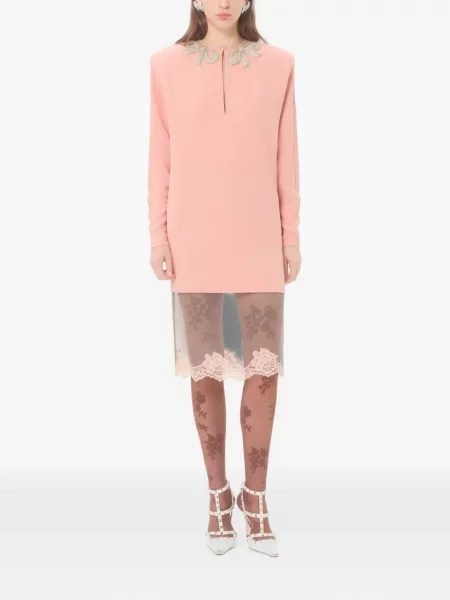 Scurt rochie Valentino Garavani cu broderie roz