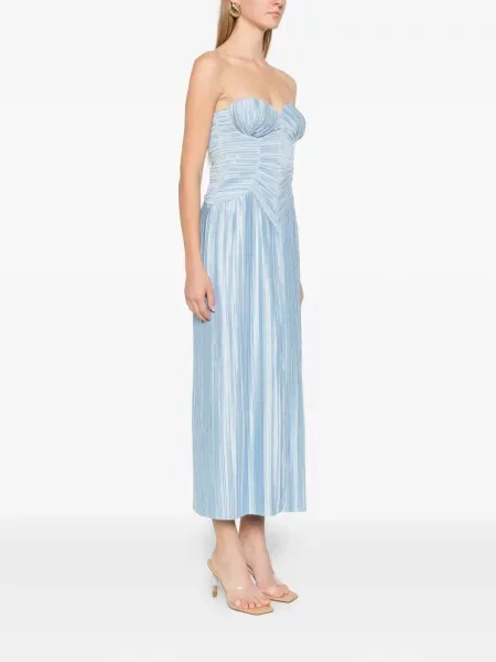 Rochie Cult Gaia plisată de costum albastru