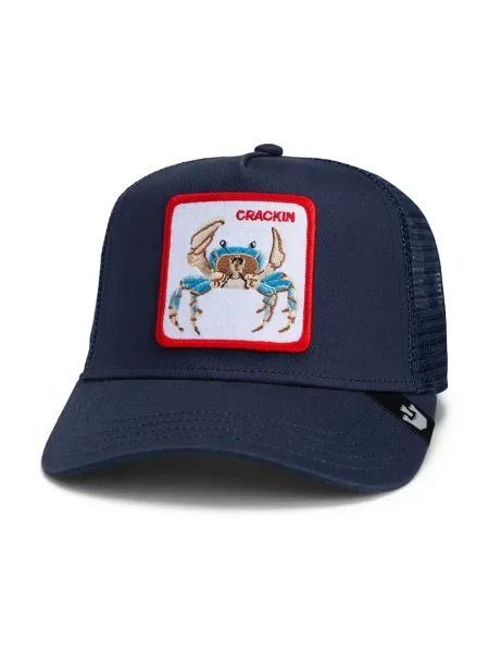Шапка с козирка Goorin Bros Team Crab с апликация тъмносиньо