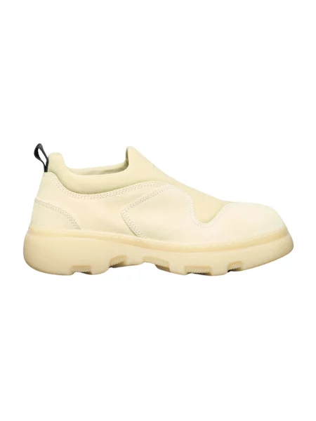 Sneakersy Burberry zamszowe żółte