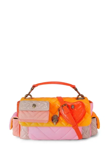 Kurt Geiger London torebka crossbody skórzana Kensington pomarańczowa