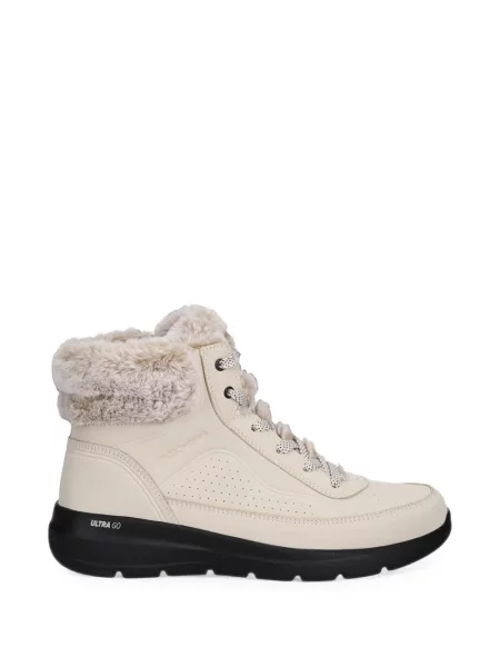 Garnitură de blană botine Skechers cu blană alb