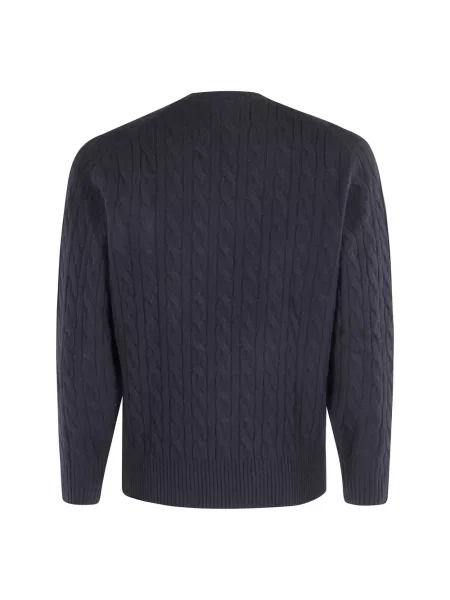 Sweter Lacoste wełniany niebieski