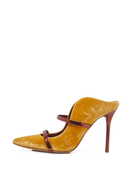 Papuci tip mules Malone Souliers de catifea galben
