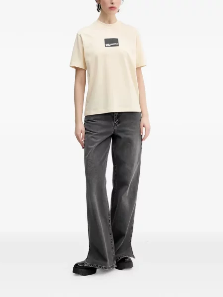 Tricou grafic Karl Lagerfeld Jeans cu imagine cu decolteu rotund