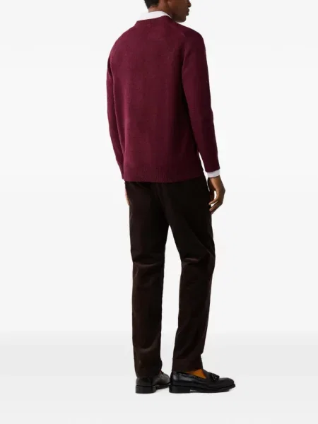 Pulover Hackett London cu decolteu în V roșu