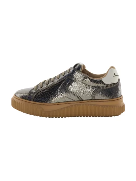 Sneakersy Voile Blanche skórzane brązowe