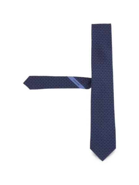 Cravată Ferragamo de mătase albastru