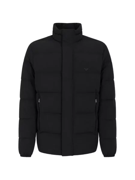 Matlasat geacă Emporio Armani cu autograf negru