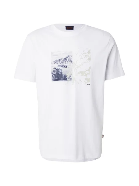 BOSS ORANGE Tricou Te_Motors alb