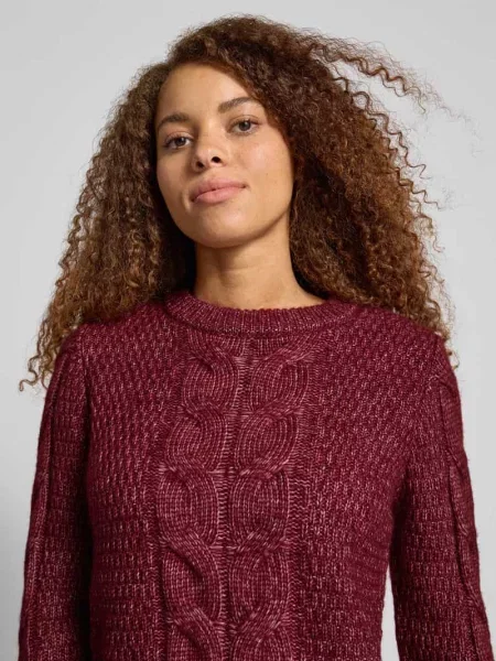 Krój regular fit sweter z dzianiny z dodatkiem wełny model „NINA” Pieces