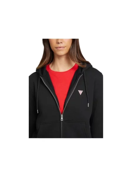 Guess Jeans Majica dugih rukava GJ HOOD REG MINI crna