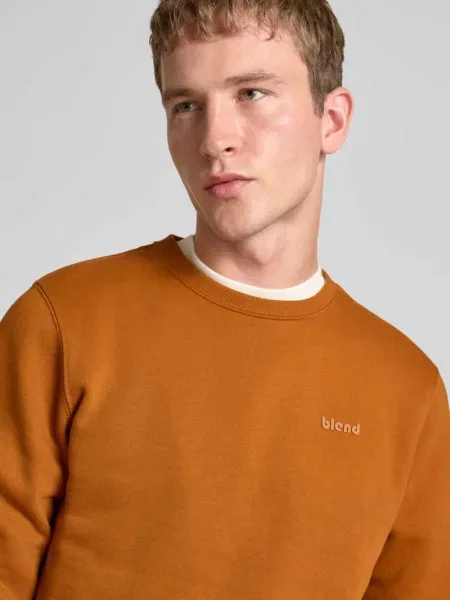 Bluza z okrągłym dekoltem i logo Blend