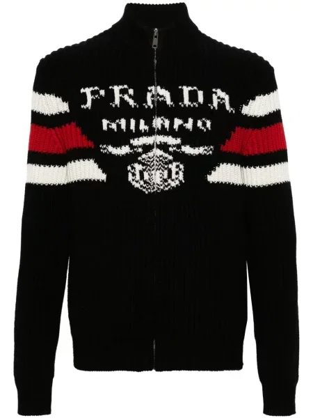Cardigan Prada din cașmir negru
