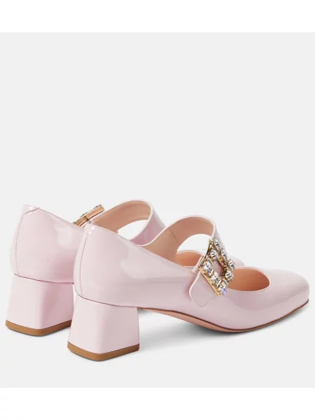 Pantofi cu toc Roger Vivier din piele roz
