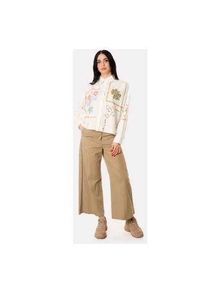 Spodnie Weekend Max Mara beżowe