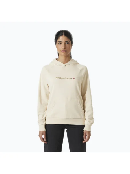 Hanorac pentru femei Helly Hansen Core Graphic Hoodie cream