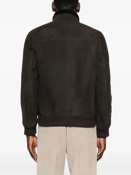 Geacă bomber Arma din piele de căprioară maro