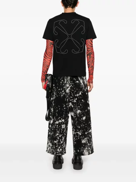 Bluza z kapturem Off-white z okrągłym dekoltem biała