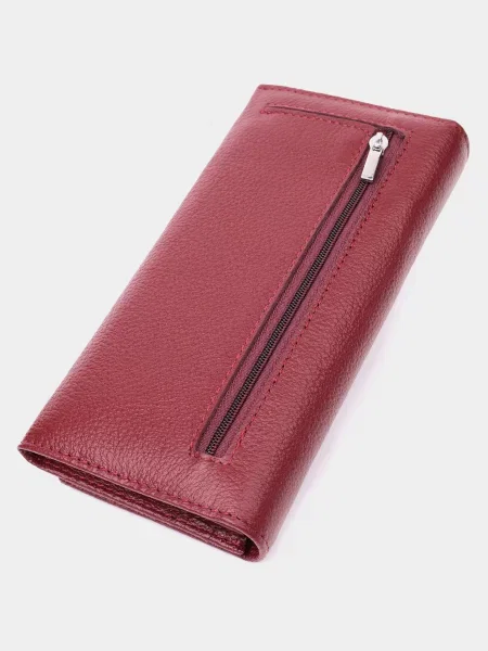Кожаный кошелек St Leather Accessories бордовый