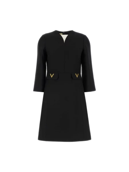 Sukienka Valentino Garavani wełniana czarna