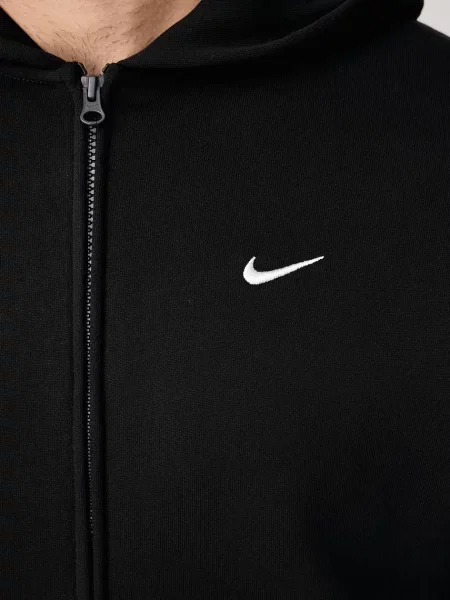Nike Sportswear melegítőfelső kapucnival férfi pamuttal Solo Fleece fekete