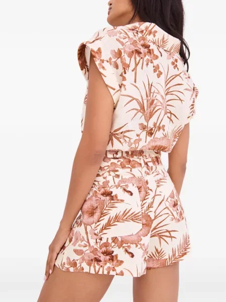 Top Cara Cara de in cu model floral cu imagine alb