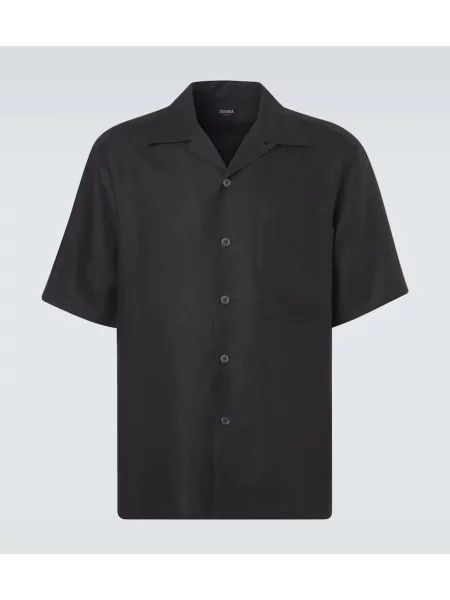 Cămașă Zegna de in maro