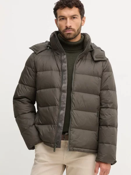 Calvin Klein Jeans kurtka puchowa zimowa brązowy