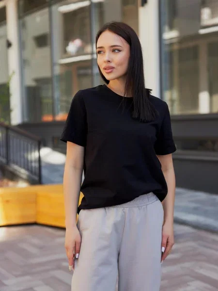 Футболка Umon бавовна/еластан чорний