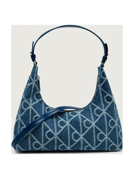 Táska Calvin Klein Emblem Aop Denim Sho Blue Universal kék