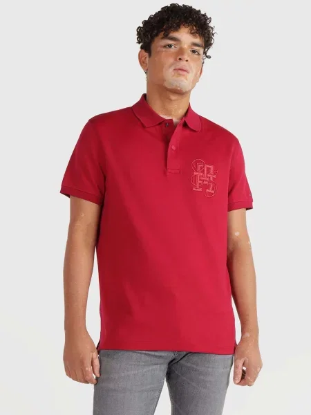 Твілове поло Tommy Hilfiger червоне