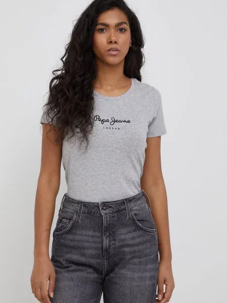 Tričko Pepe Jeans New Virginia Ss N dámský šedá