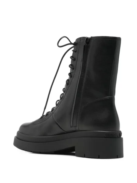 Кожени боти Jimmy Choo с връзки черно