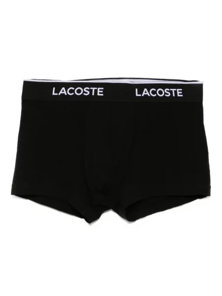 Bokserice Lacoste s autogramom crna