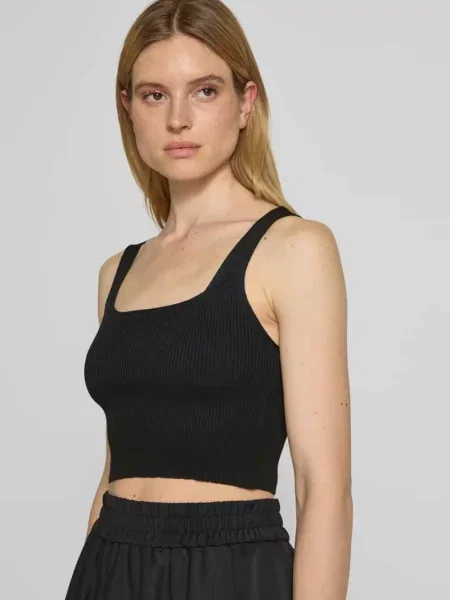 Top Only wiązany czarny