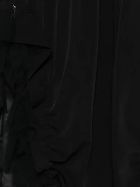 Fustă Noir Kei Ninomiya cu volane din tul negru