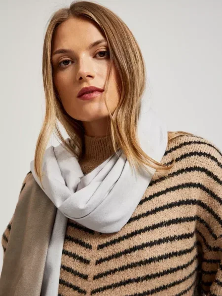 Fular Moodo cu franjuri negru