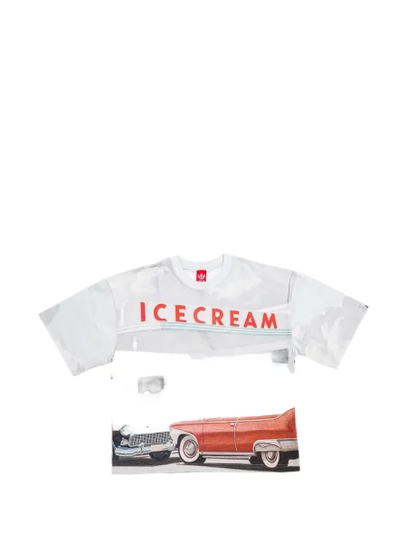 Tricou Icecream tricotate alb