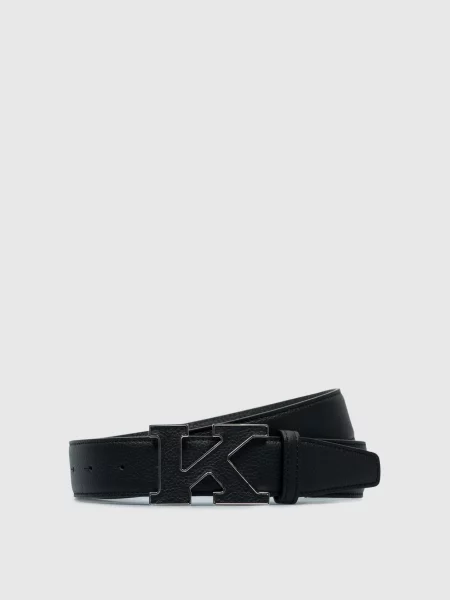 Шкіряний з логотипом Kiton чорний