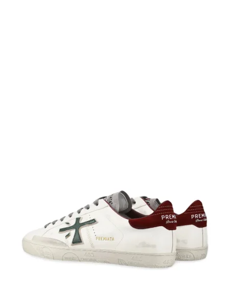 Sneakerși Premiata din piele cu autograf alb