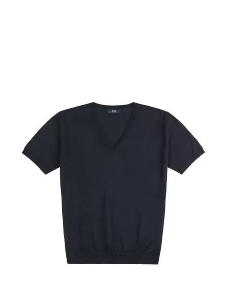 Scurt tricou Fay cu decolteu în V albastru