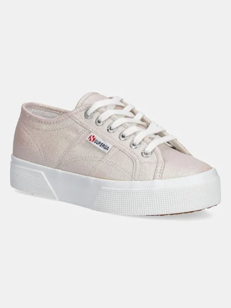 Superga Tenisky PLATFORM LAME růžové
