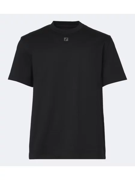 Tricou Fendi din jerseu negru