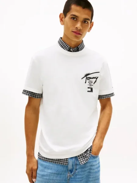Tricou Tommy Jeans alb