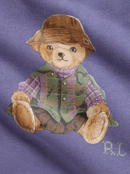 Krótki kombinezon dziecięcy Polo Ralph Lauren fioletowy