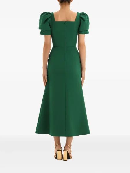 Rochie midi Post Meridiem până la genunchi de costum verde