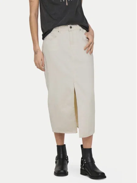 ONLY Fustă de blugi Bianca bej