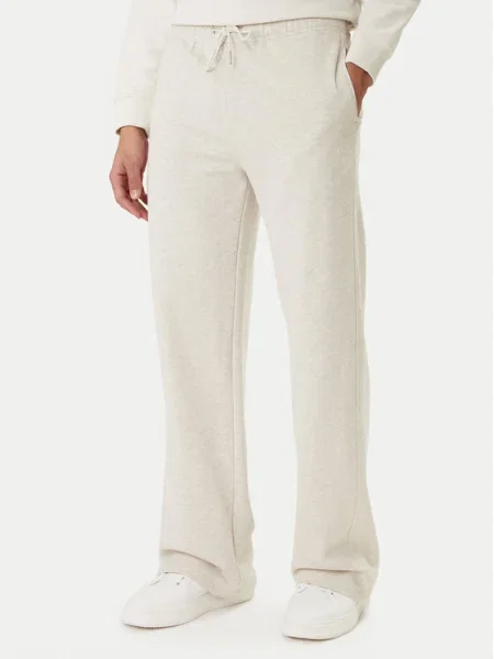 Calvin Klein Jeans Pantaloni trening Embossed Monologo Bej Wide Leg gri